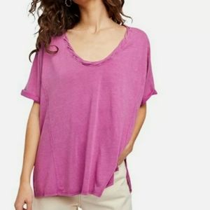 Free People Womens lilac tee shirt